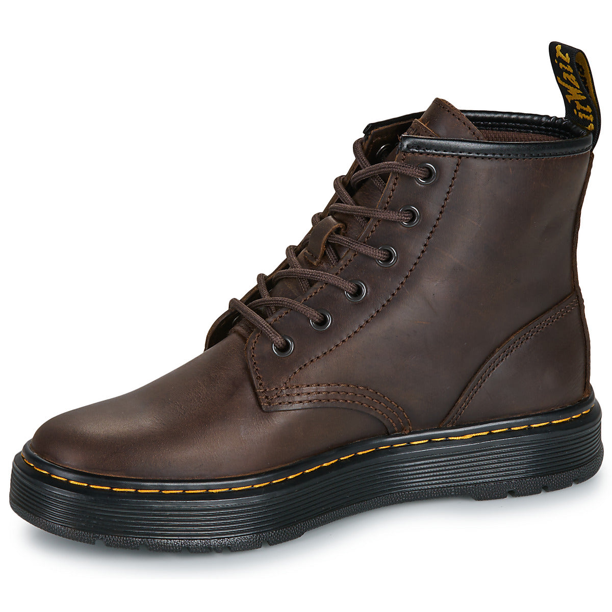 Stivaletti Uomo Dr. Martens Brookline Chukka 6 Eye Boot Dark Brown Crazy Horse Marrone