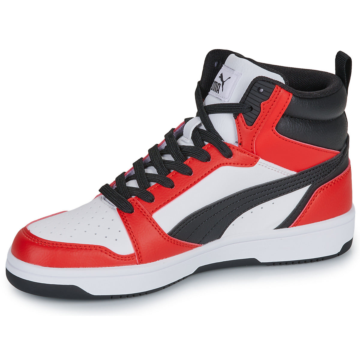 Scarpe bambini ragazzo Puma Puma Rebound V6 Mid Jr Rosso