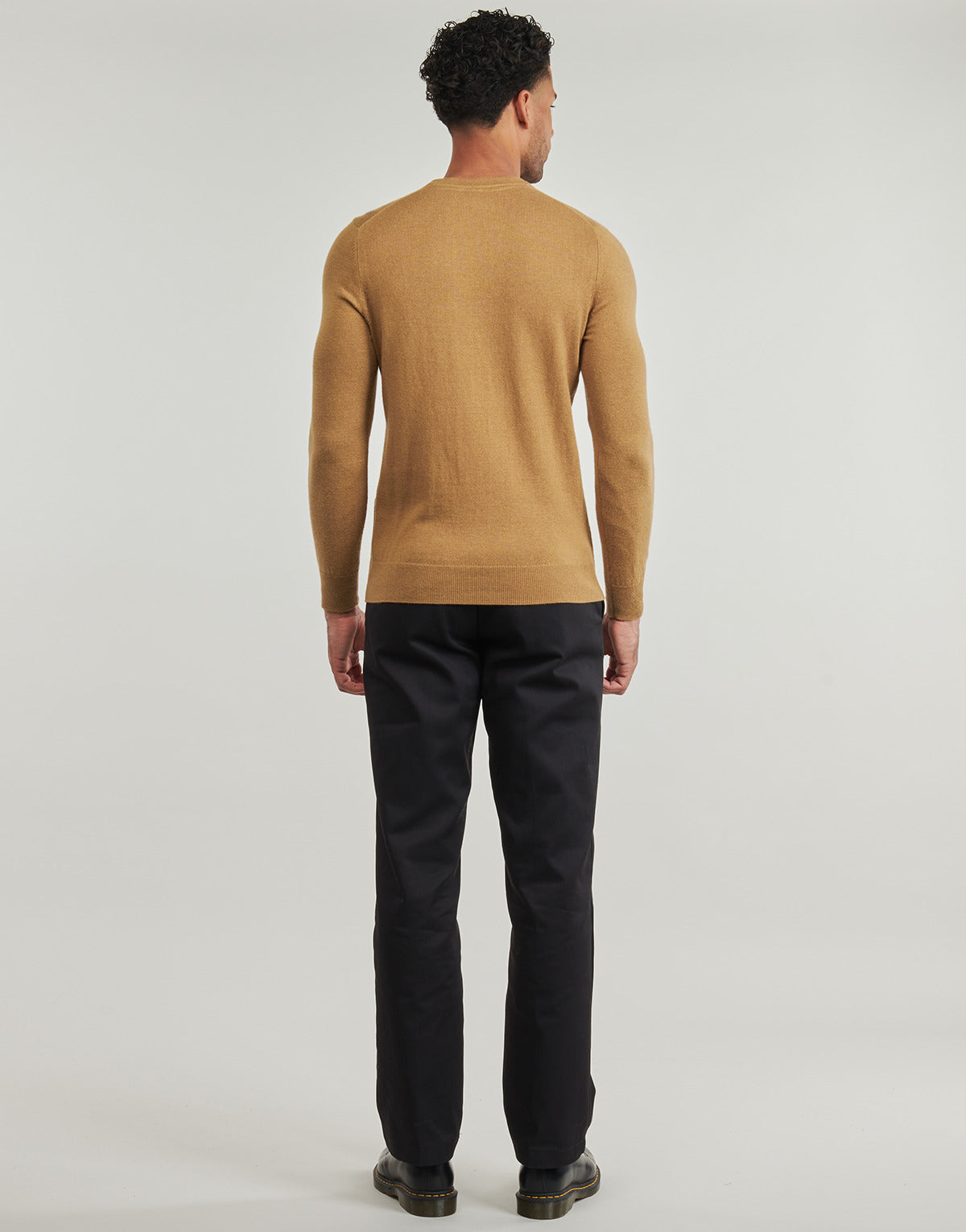Felpa Uomo Lyle & Scott Cotton Merino Crew Neck Jumper Marrone