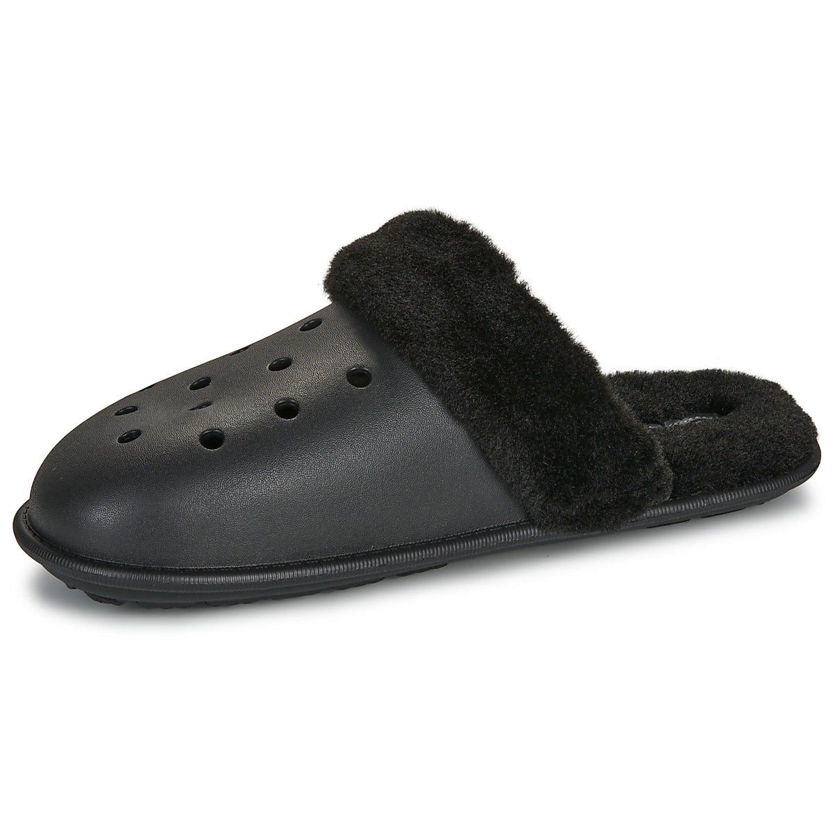 Pantofole Uomo Crocs Classic Fuzz Scuff Nero