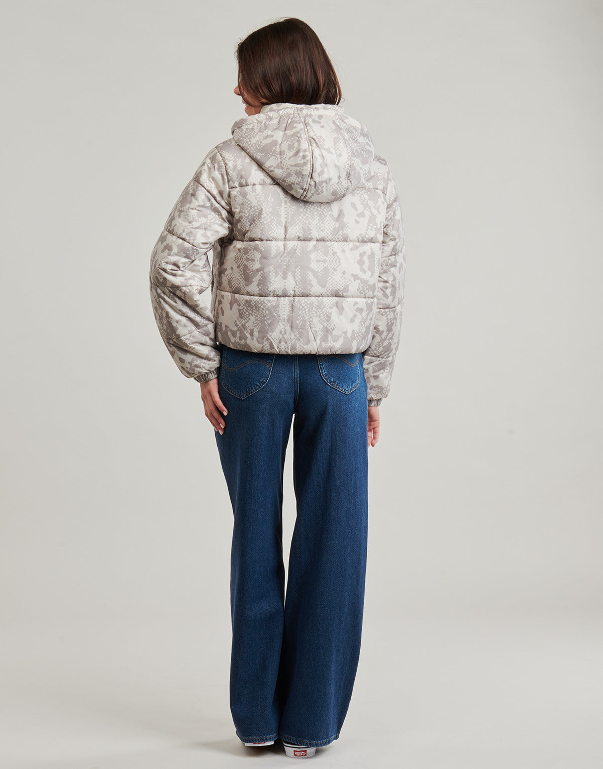 Piumino Donna Vans MTE Hillgate AOP Cropped Puffer Beige