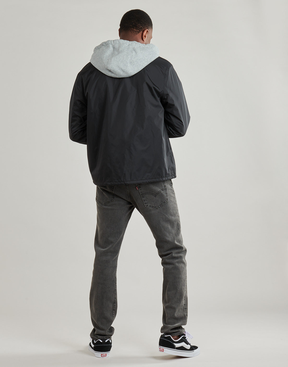 Giubbotto Uomo Vans M RILEY HOODED COACHES JACKET Nero