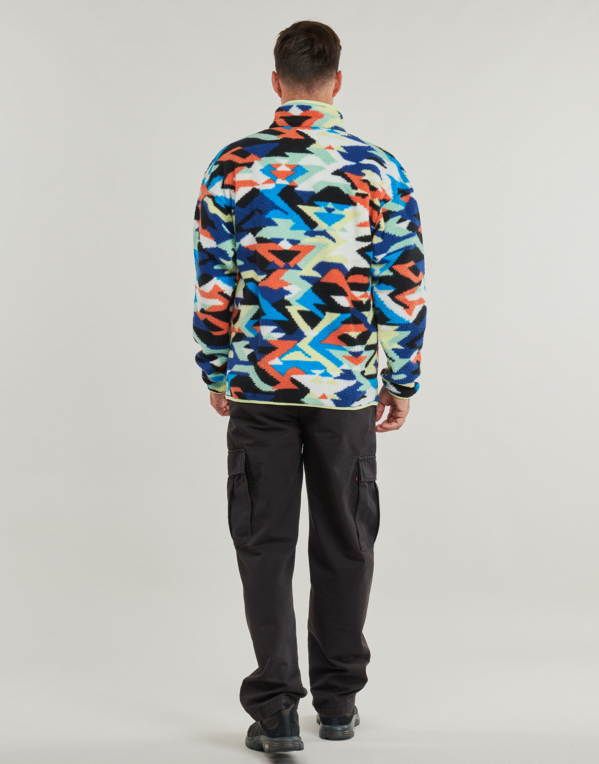 Felpa Uomo Columbia HELVETIA II PRINTED HALF SNAP FLEECE Multicolore