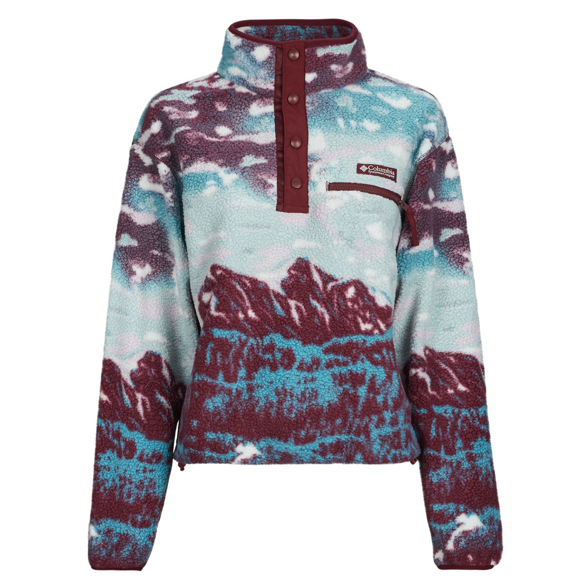 Felpa Donna Columbia HELVETIA II PRINTED HALF SNAP FLEECE Multicolore
