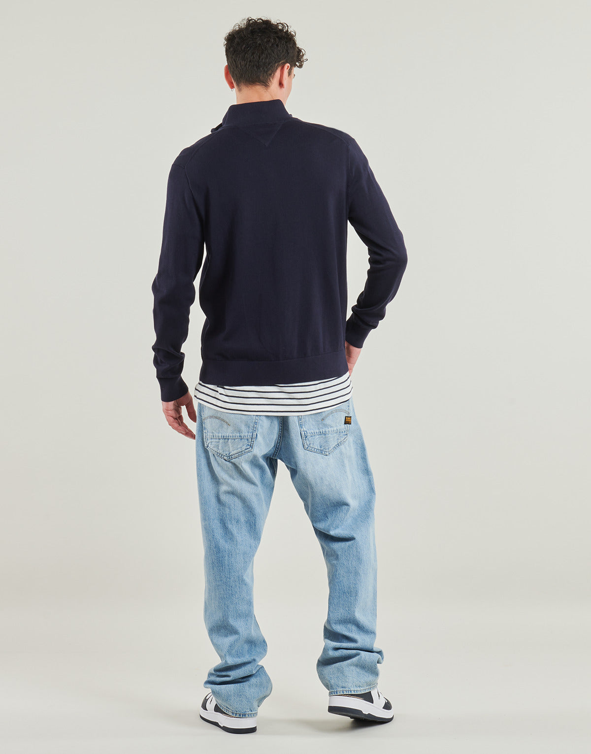 Gilet / Cardigan Uomo Tommy Hilfiger ESSENTIAL COTTON ZIP THRU Marine