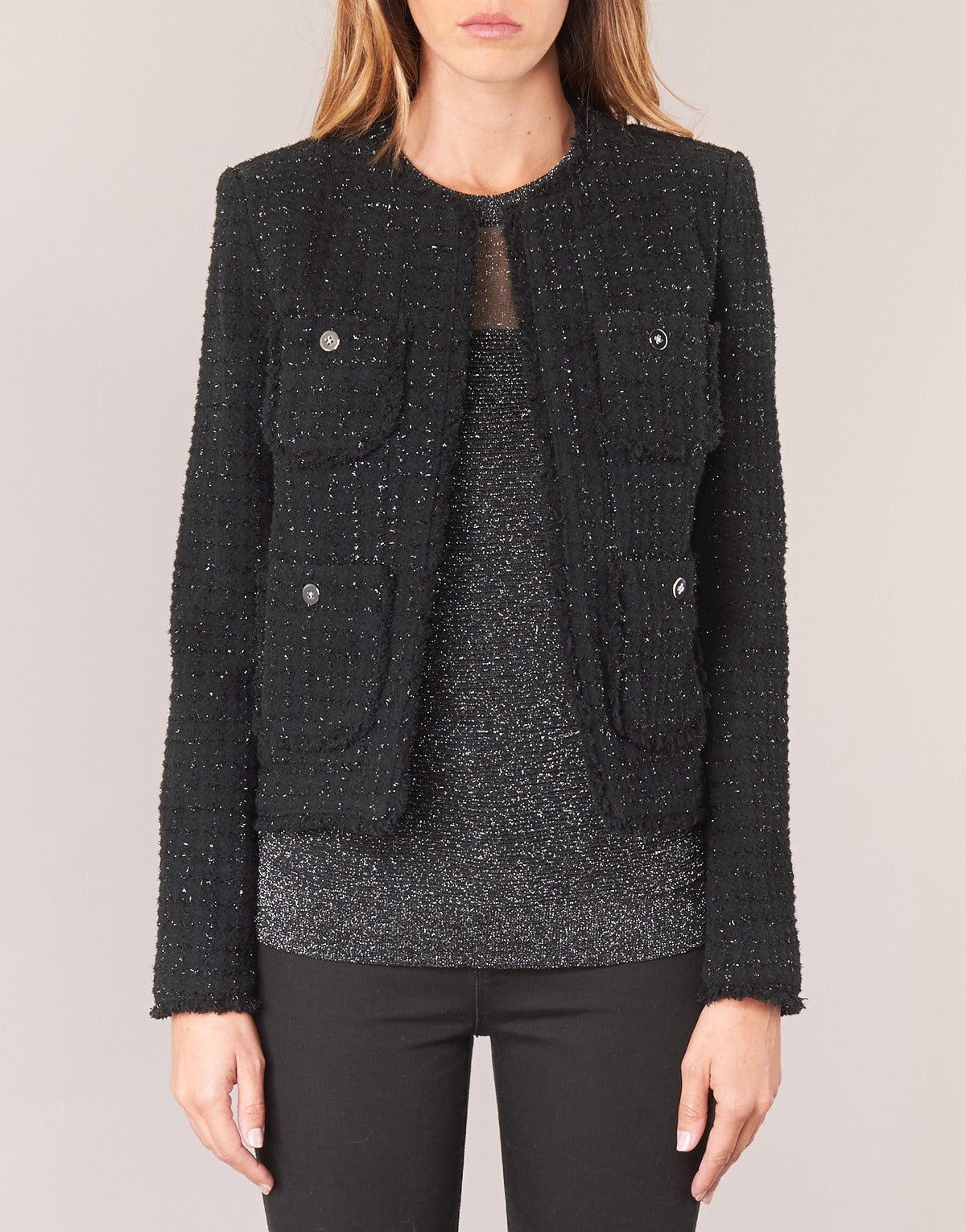 Giacca Donna MICHAEL Michael Kors FRAY TWD 4PKT JKT Nero