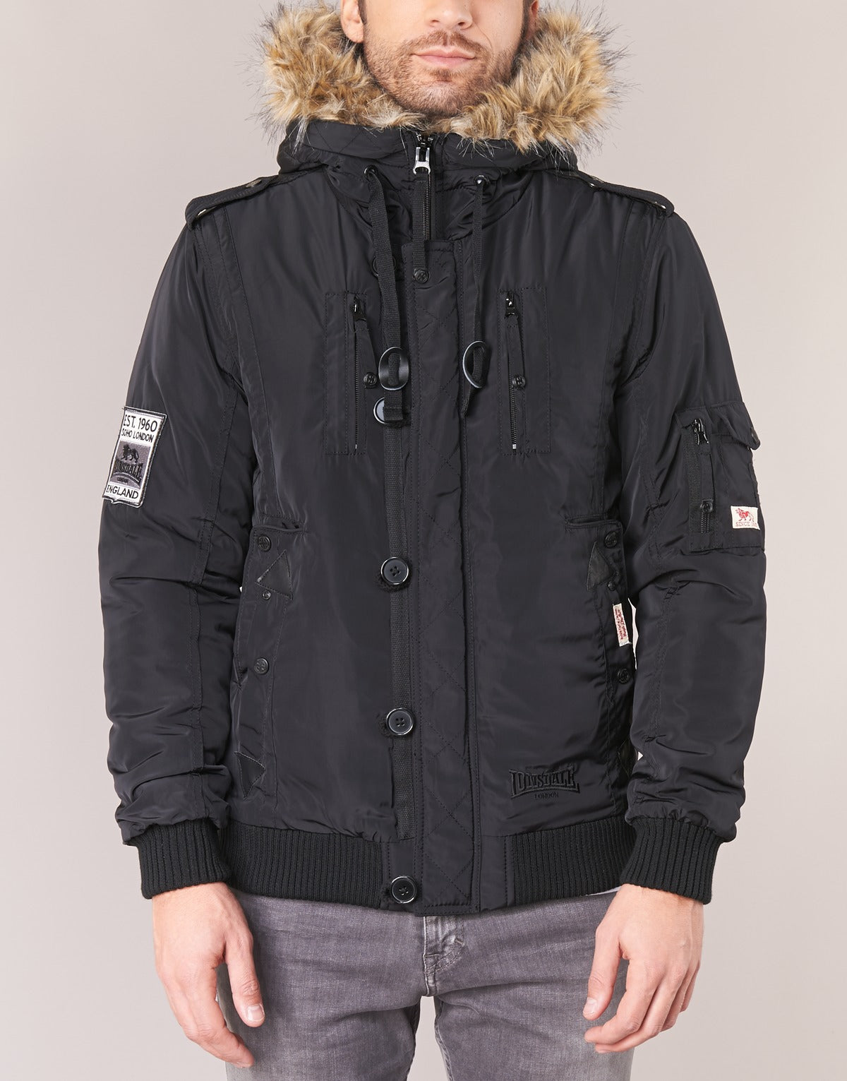 Piumino Uomo Lonsdale JARRETH Nero