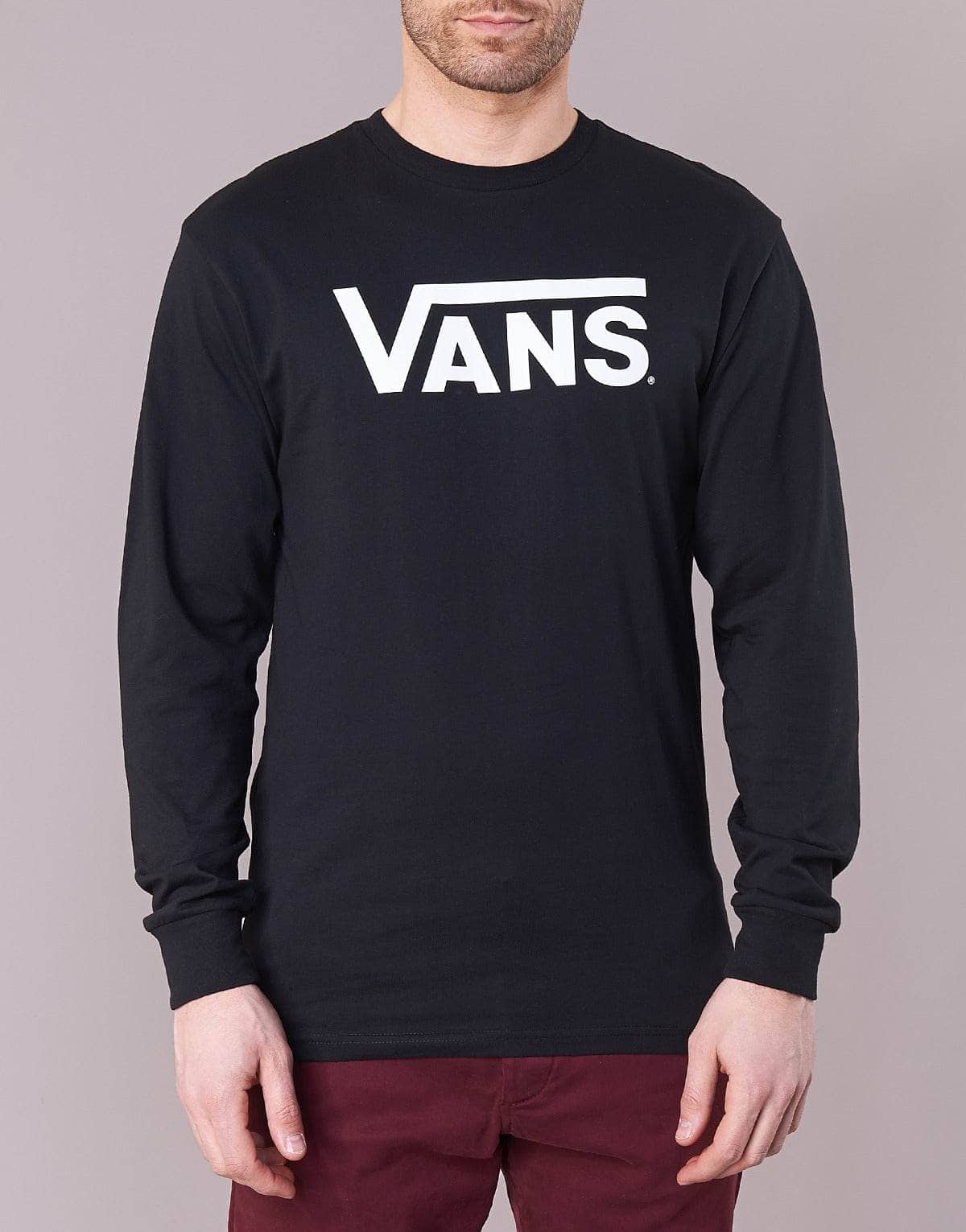 T-shirts a maniche lunghe Uomo Vans VANS CLASSIC Nero