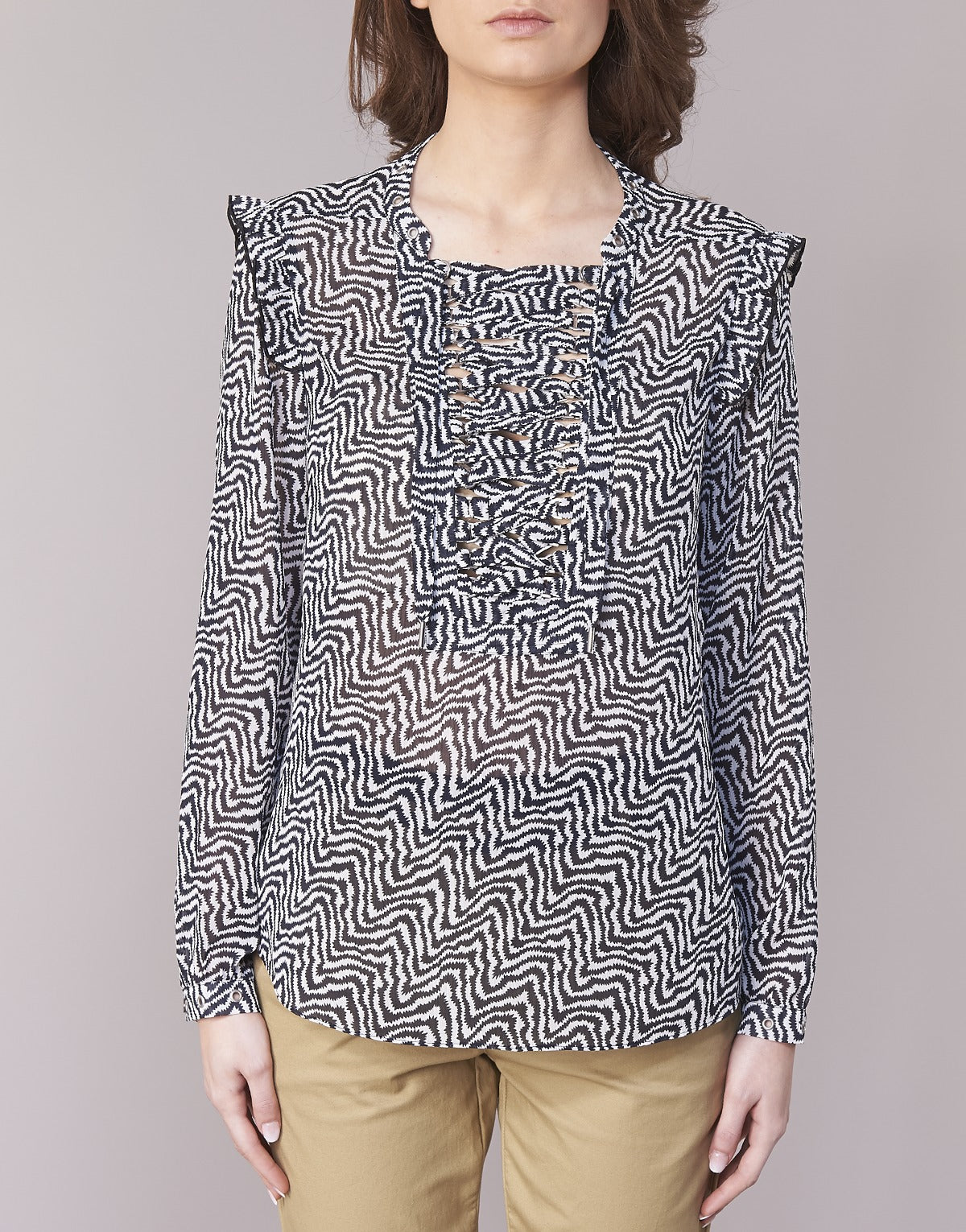 Camicetta Donna Maison Scotch OLZAKD Nero