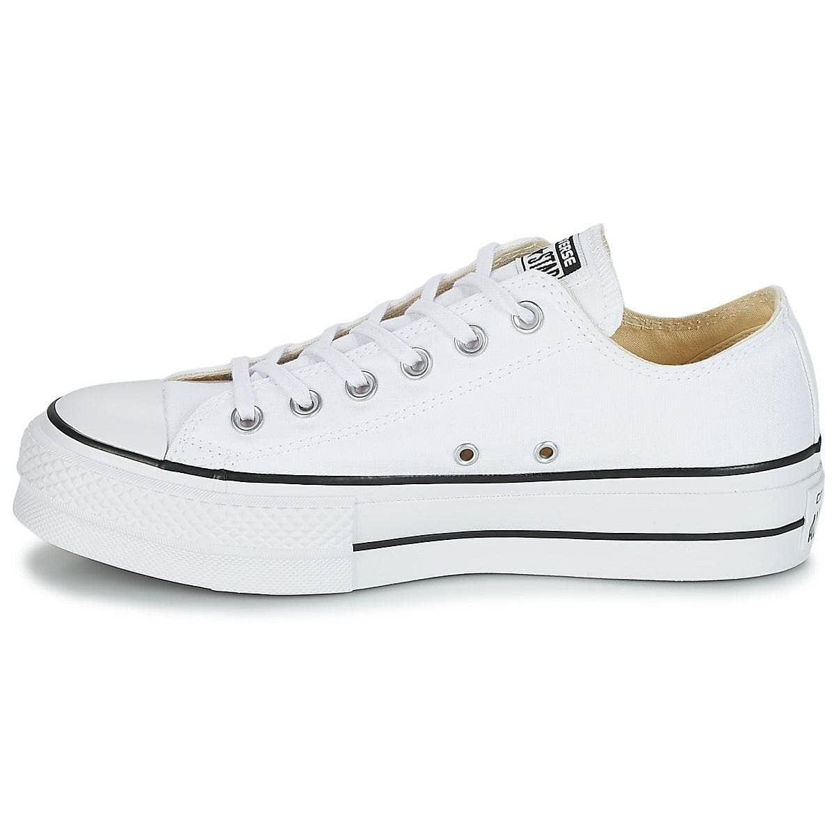 Sneakers basse Donna Converse Chuck Taylor All Star Lift Clean Ox Core Canvas Bianco