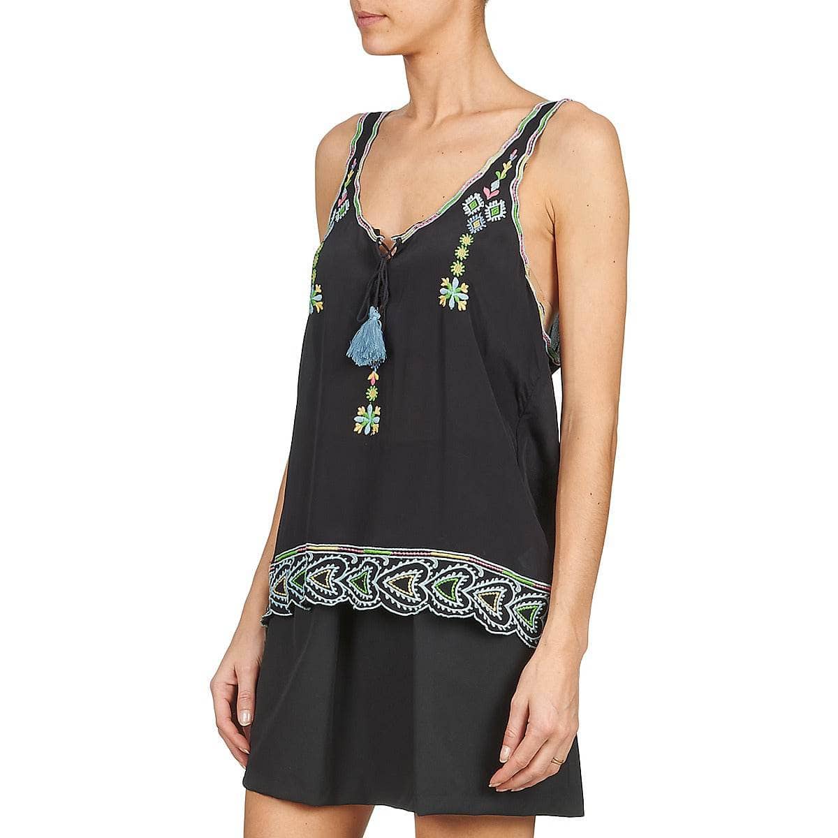 Top Donna Antik Batik SANAH Nero