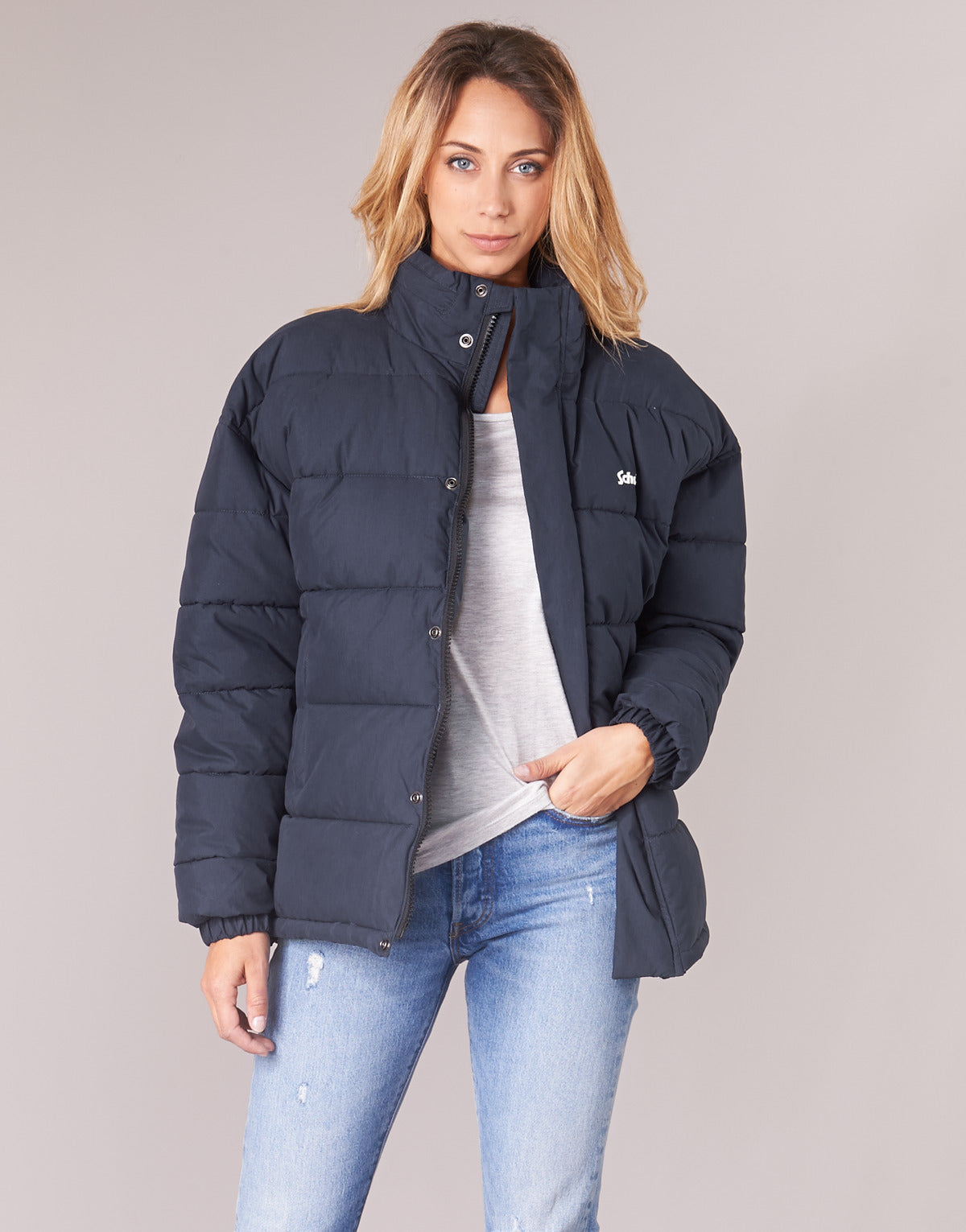 Piumino Uomo Schott NEBRASKA Blu