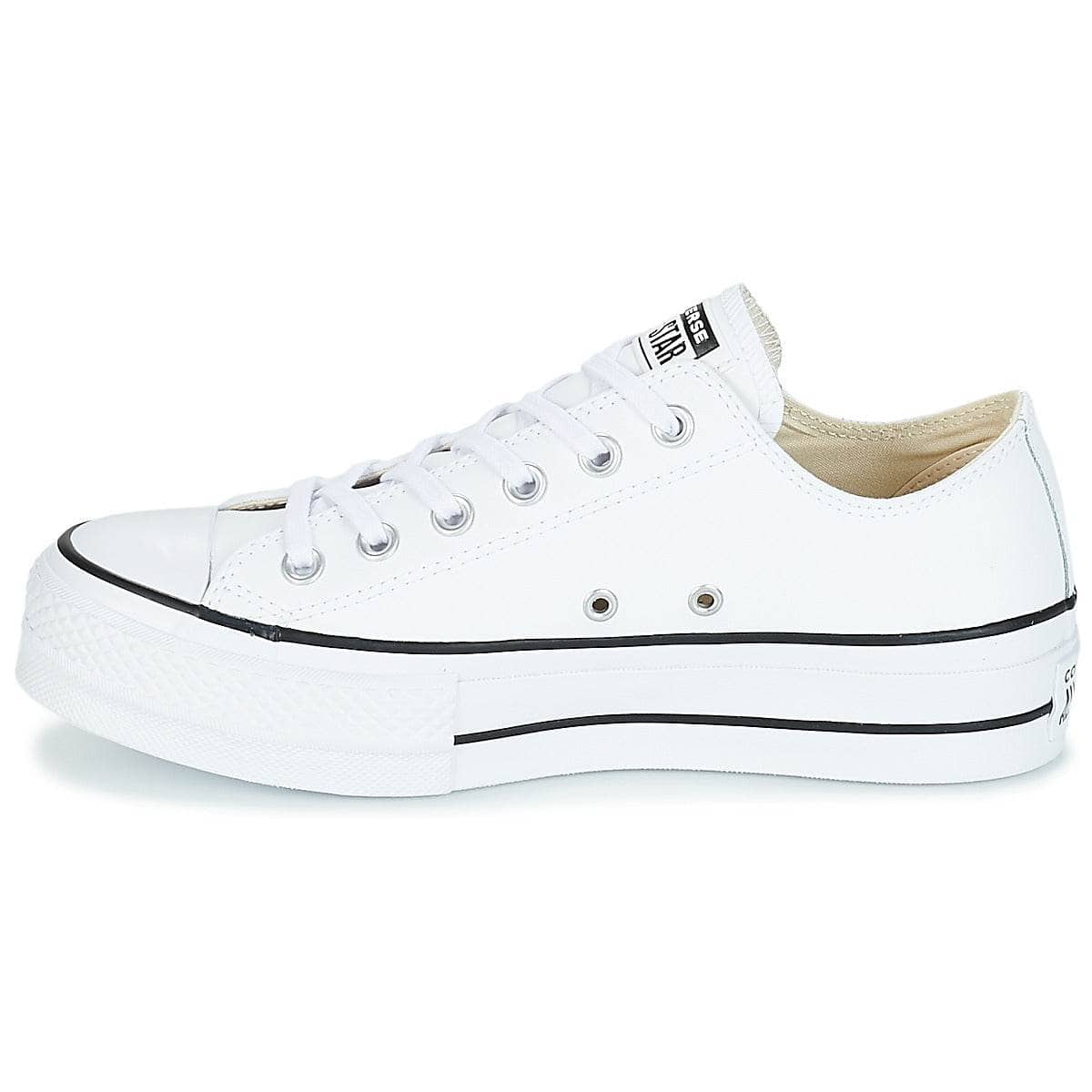 Sneakers basse Donna Converse CHUCK TAYLOR ALL STAR LIFT CLEAN OX LEATHER Bianco