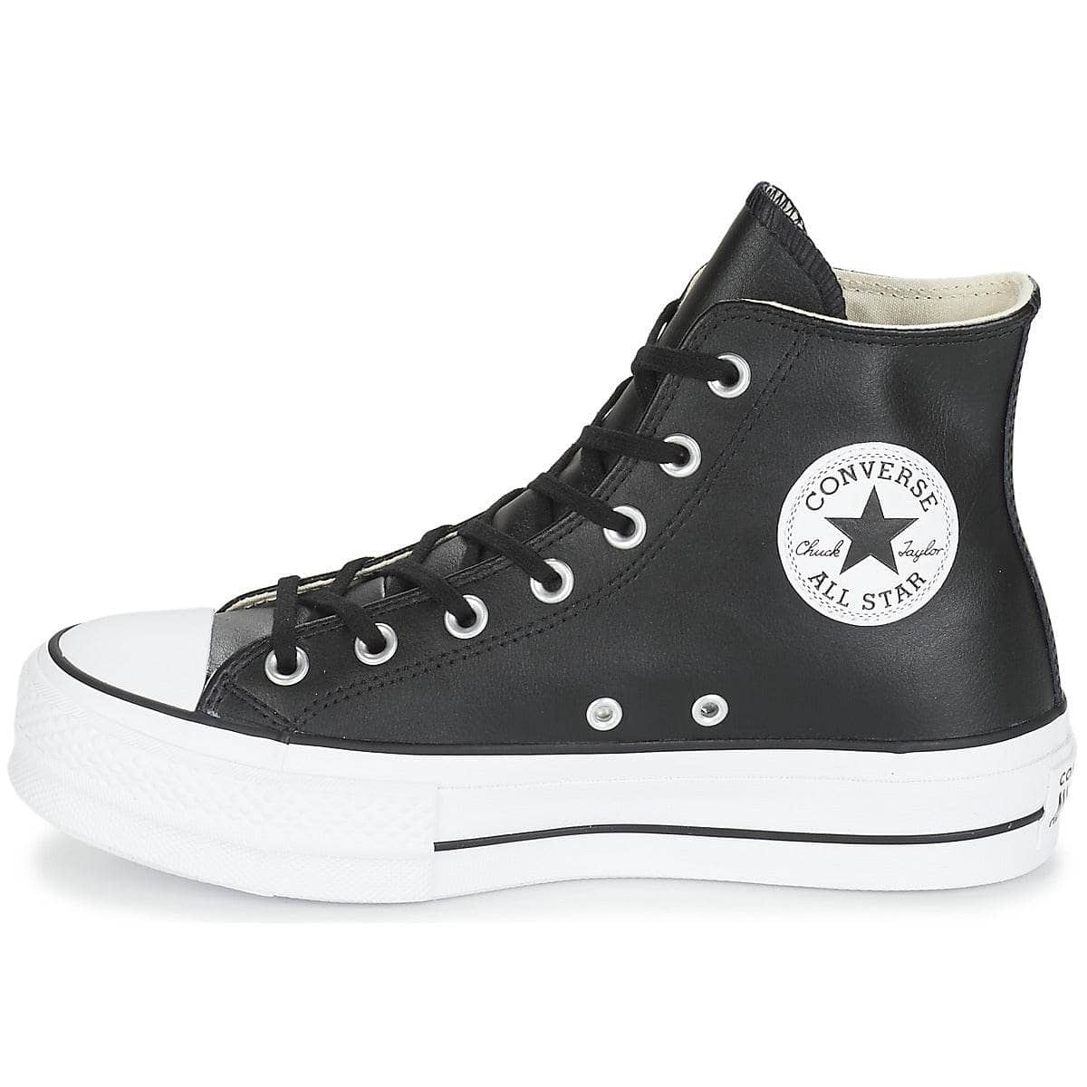 Sneakers alte Donna Converse CHUCK TAYLOR ALL STAR LIFT CLEAN LEATHER HI Nero