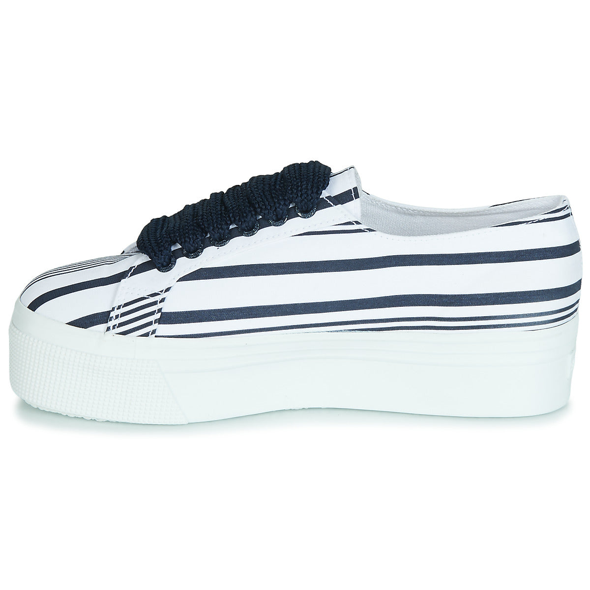 Sneakers basse Donna Superga 2790 COT MULTI STRIPE W Bianco