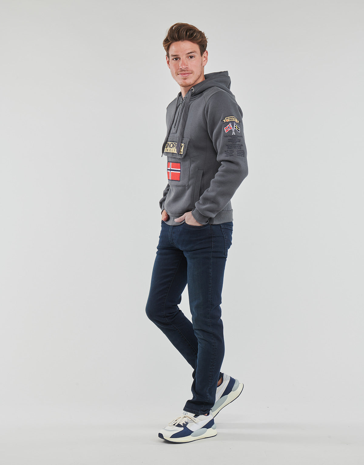 Felpa Uomo Geographical Norway GYMCLASS Grigio