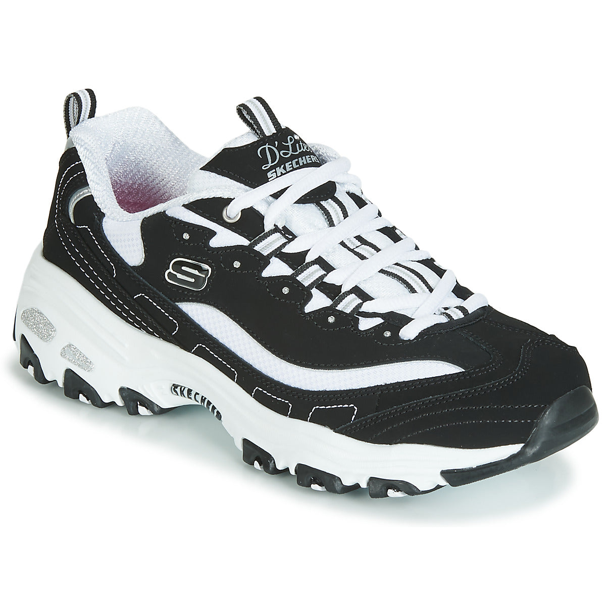 Sneakers basse Donna Skechers D’LITES Nero