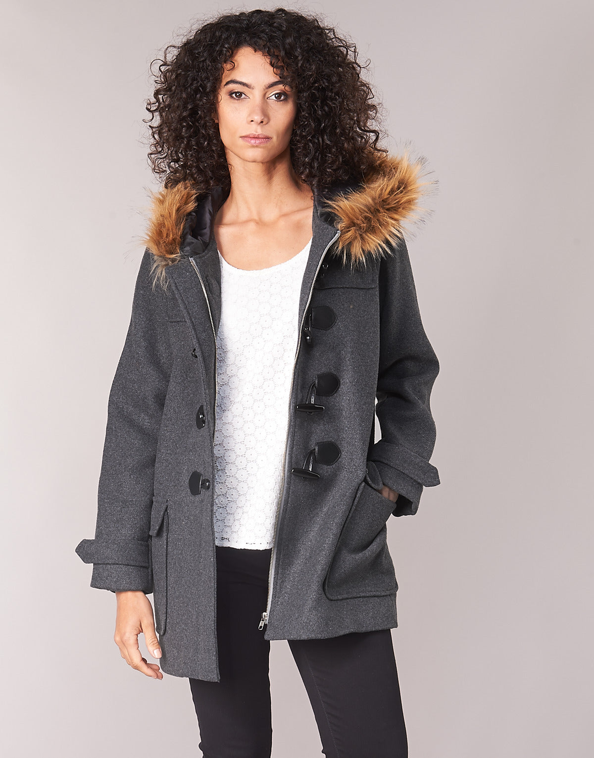 Mantella Donna Casual Attitude HAIELL Grigio