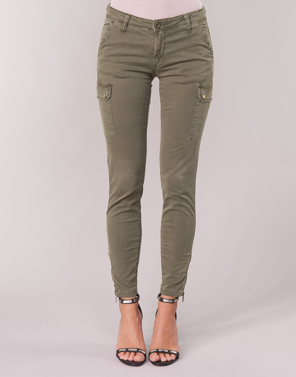 Pantalone Cargo Donna Le Temps des Cerises ARMY Kaki