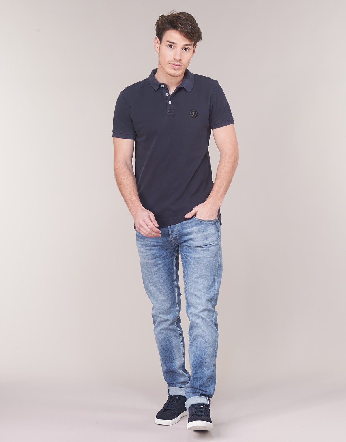 Jeans Slim Uomo Le Temps des Cerises 711 Blu
