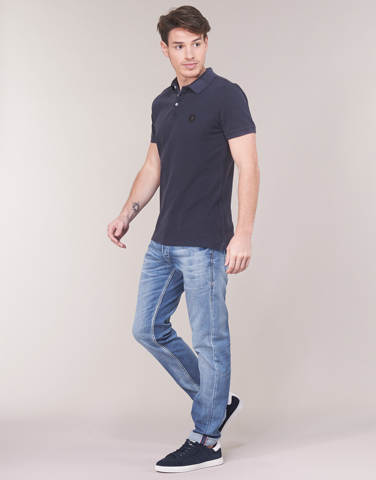 Jeans Slim Uomo Le Temps des Cerises 711 Blu