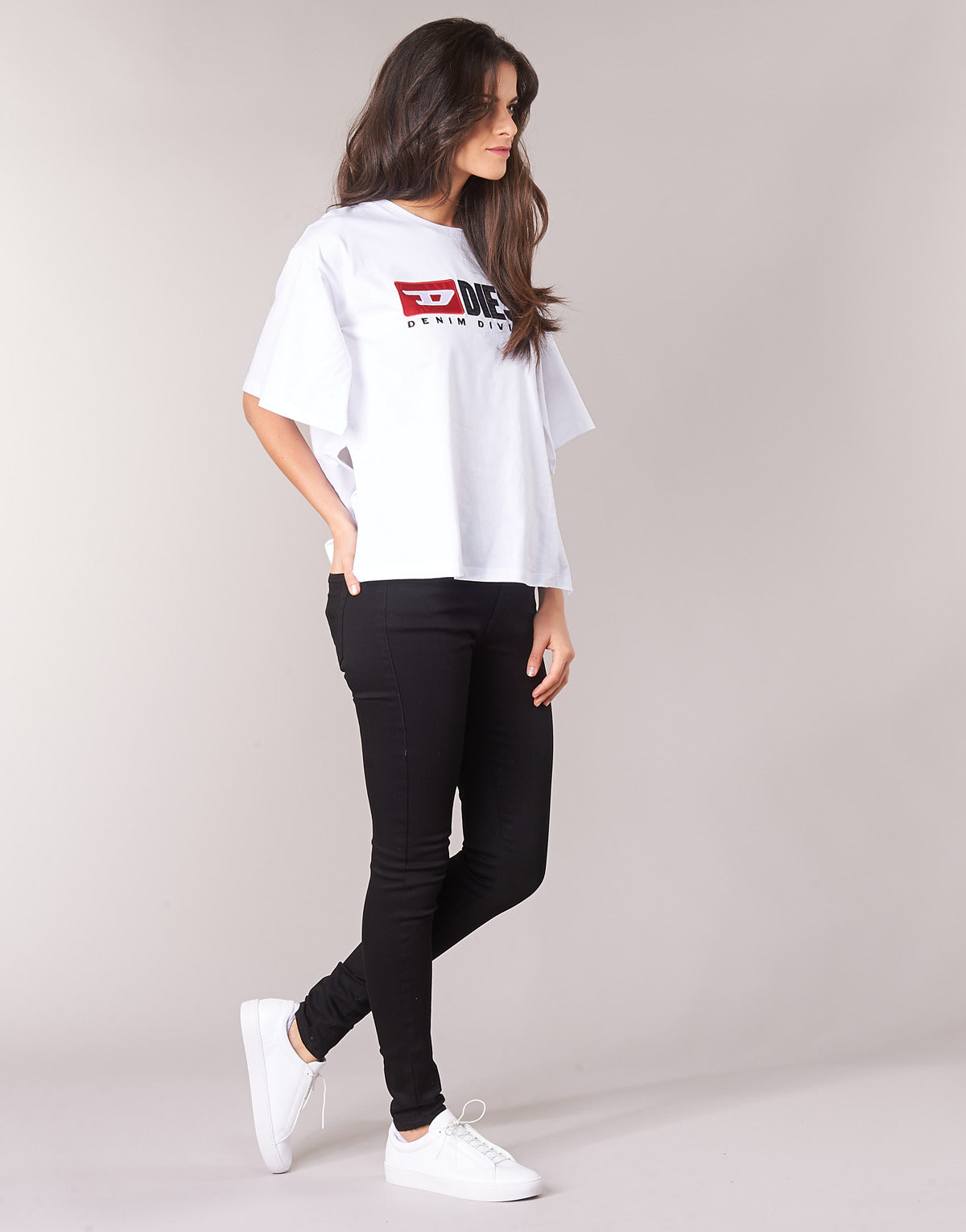 Jeans skynny Donna Diesel SLANDY Nero