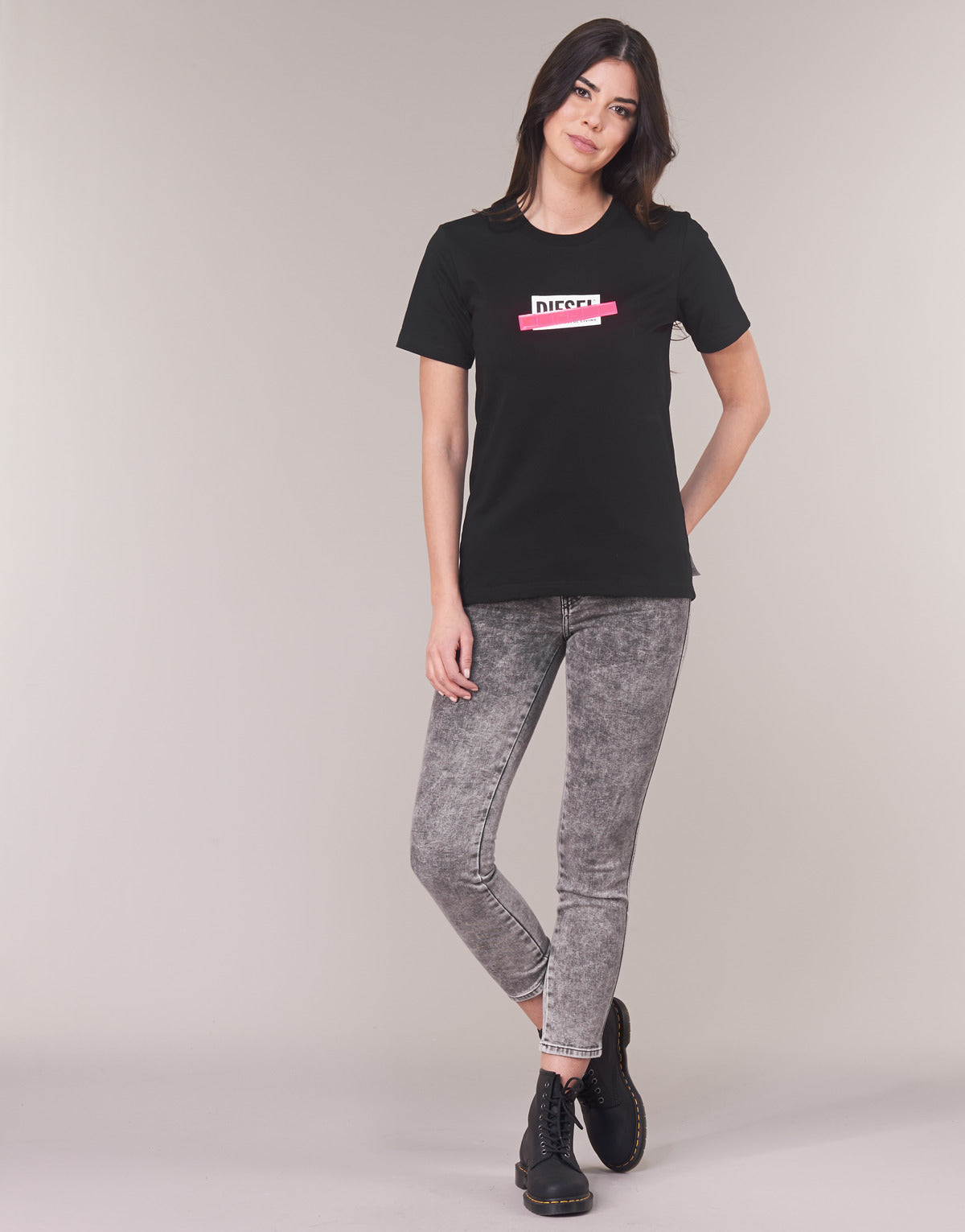 Jeans Slim Donna Diesel BABHILA Grigio