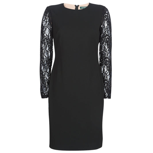 Abito corto Donna Lauren Ralph Lauren LACE PANEL JERSEY DRESS Nero