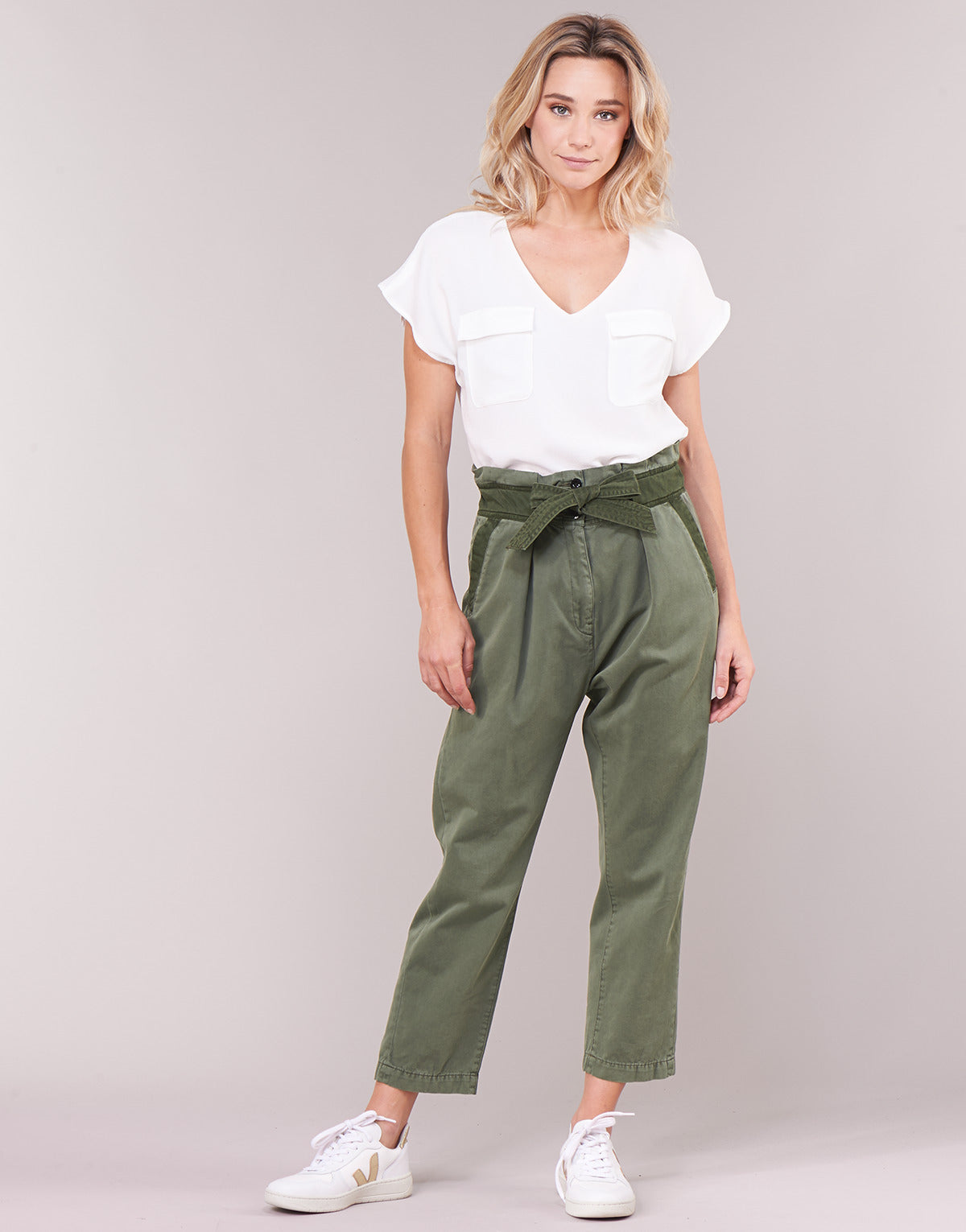 Pantalone Chino Donna G-Star Raw BRONSON ARMY PAPERBAG Kaki