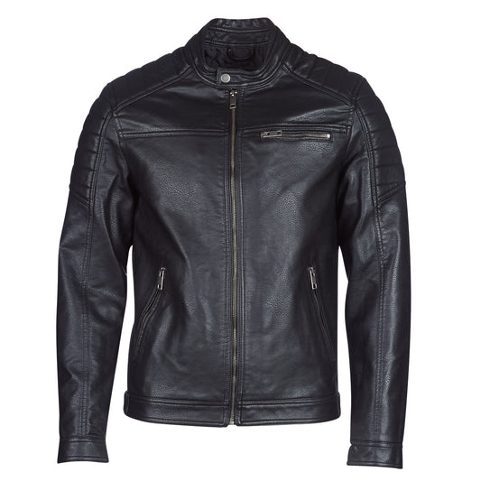 Giacca in pelle Uomo Jack & Jones  JJEROCKY  Nero