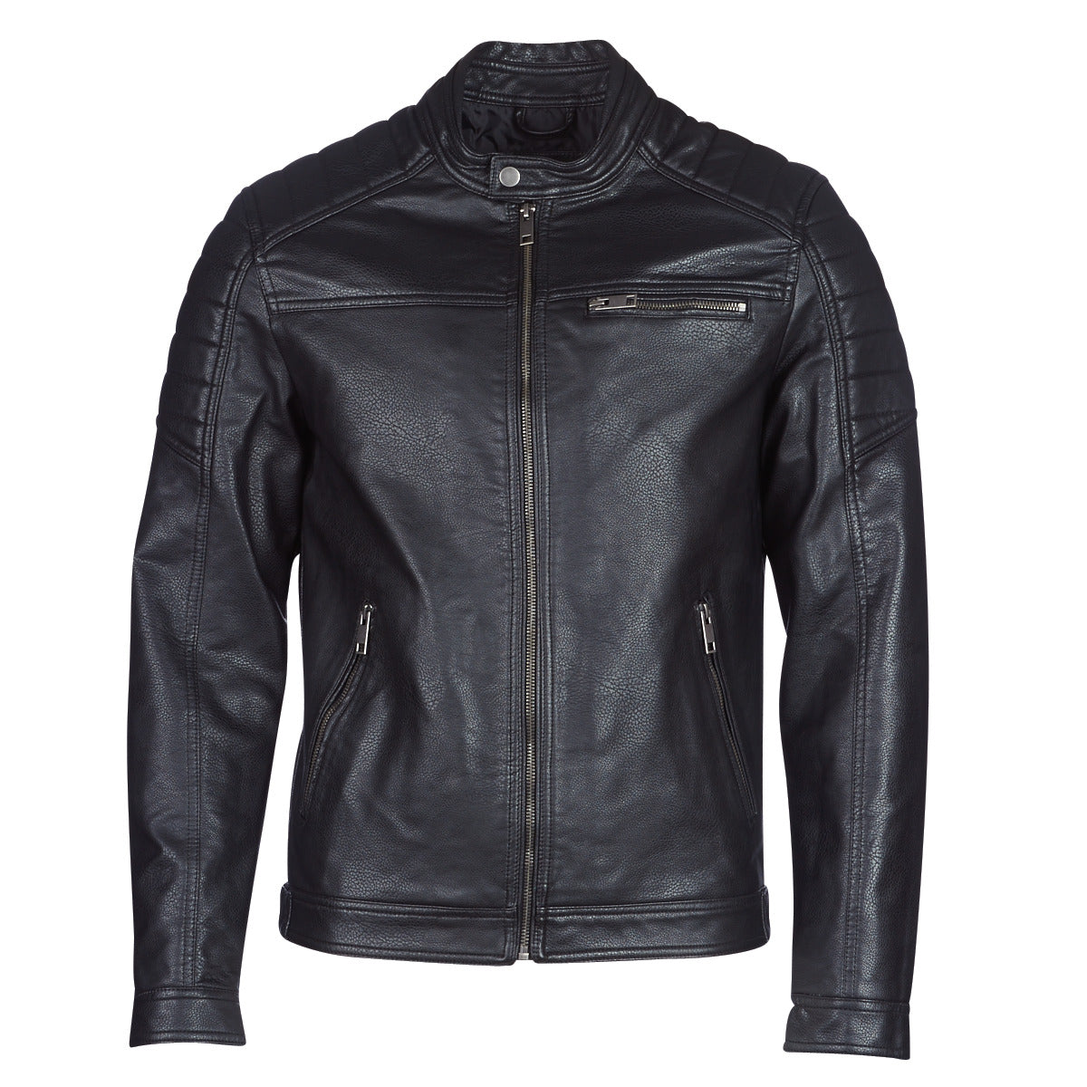 Giacca in pelle Uomo Jack & Jones JJEROCKY Nero