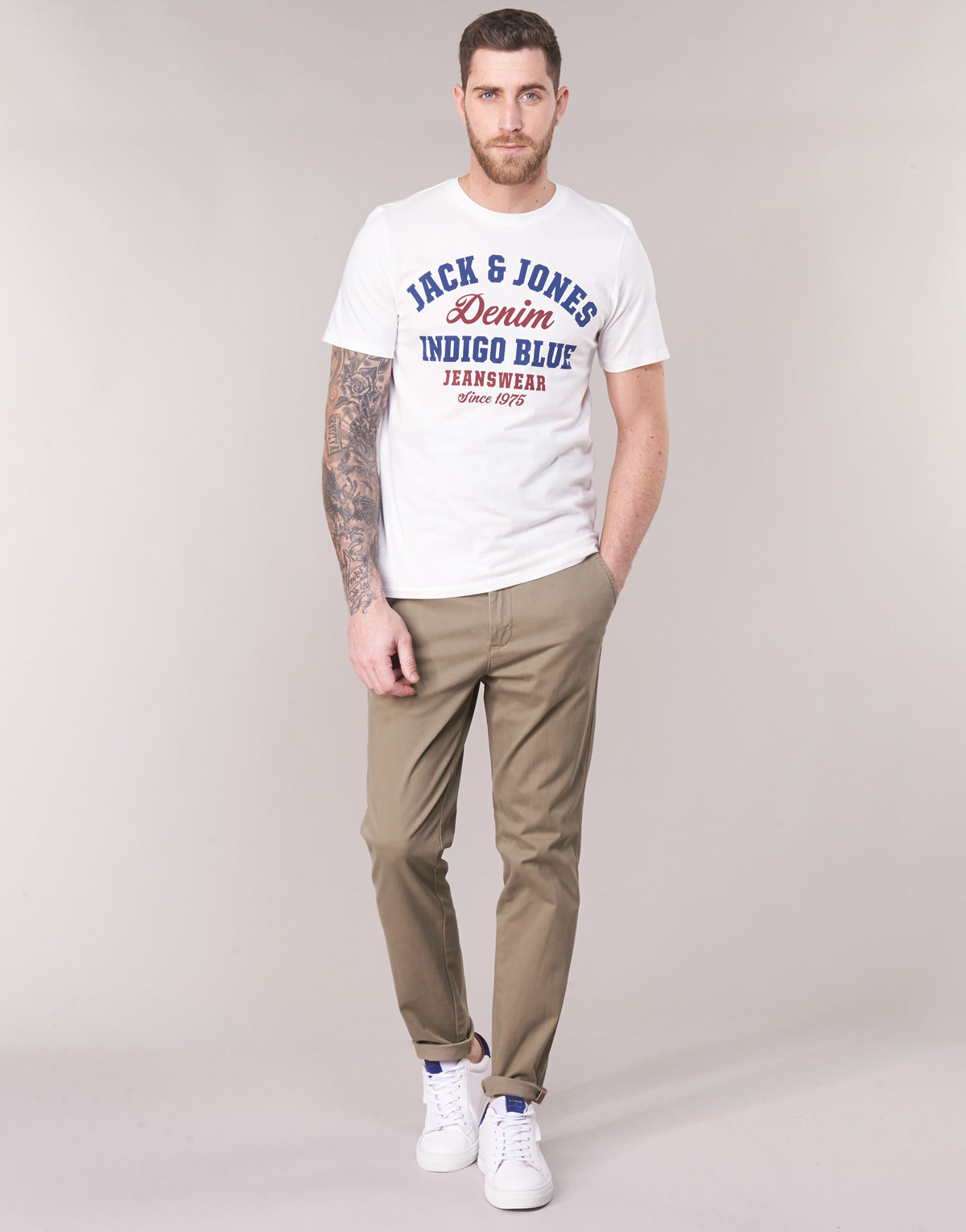Pantalone Chino Uomo Jack & Jones JJIMARCO Beige