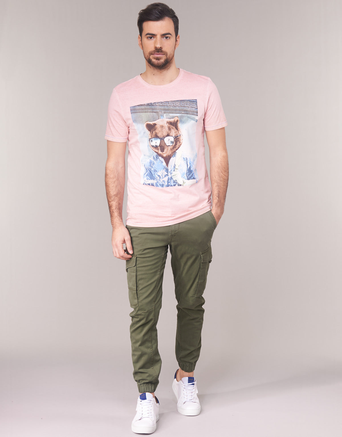 Pantalone Cargo Uomo Jack & Jones JJIPAUL Kaki