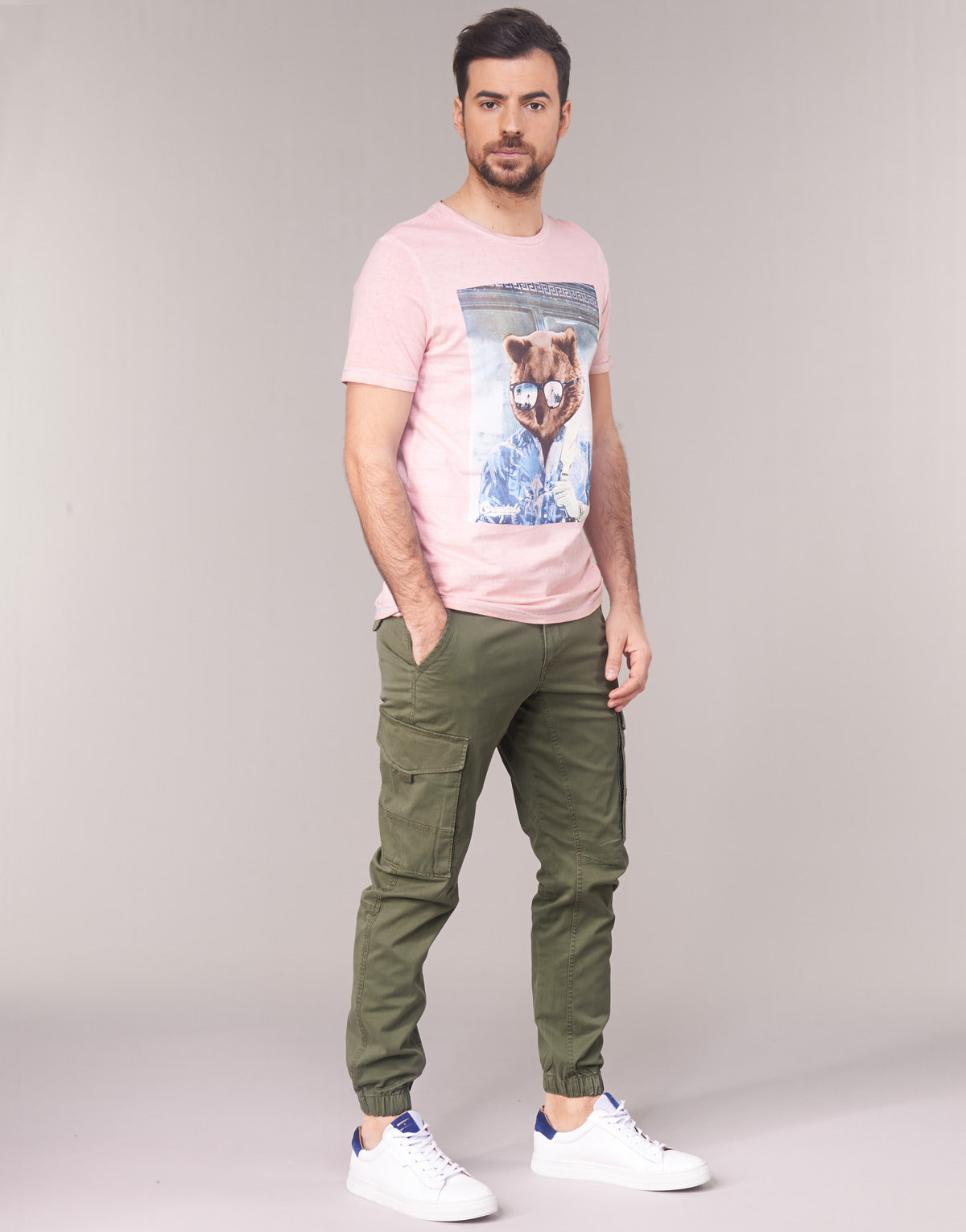 Pantalone Cargo Uomo Jack & Jones JJIPAUL Kaki