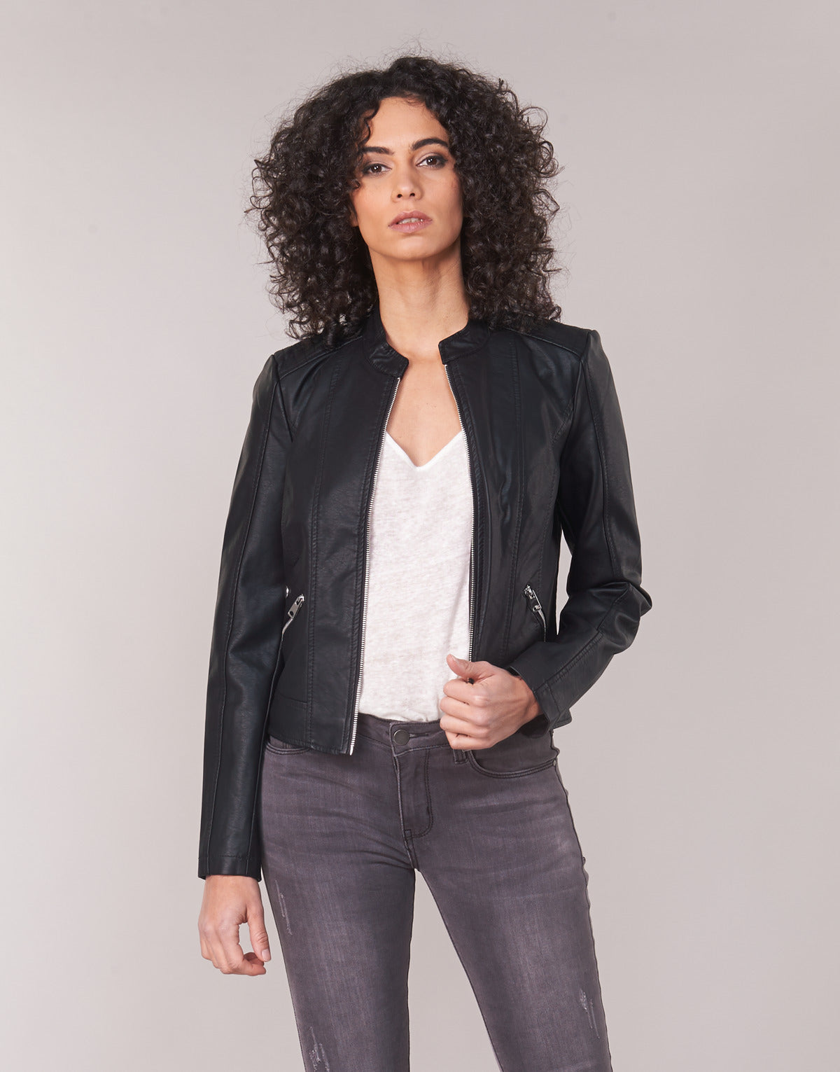 Giacca in pelle Donna Vero Moda VMKHLOE Nero