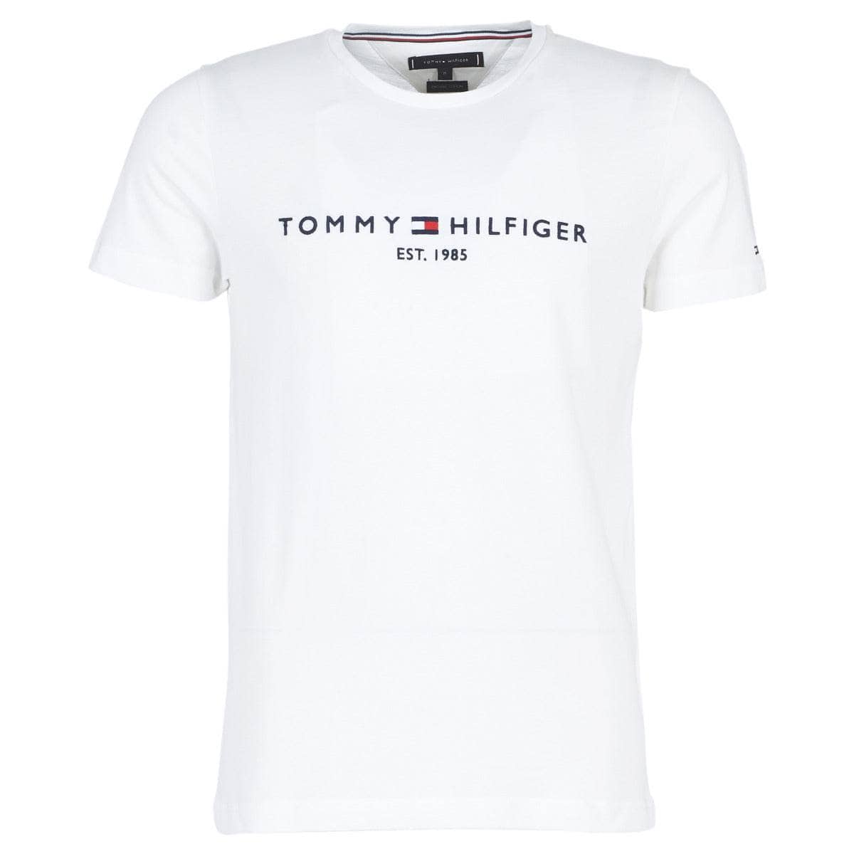 Polo Uomo Tommy Hilfiger TOMMY FLAG HILFIGER TEE Bianco