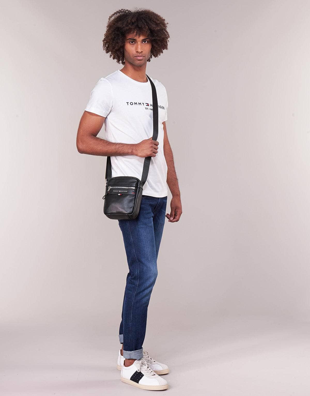 Polo Uomo Tommy Hilfiger TOMMY FLAG HILFIGER TEE Bianco