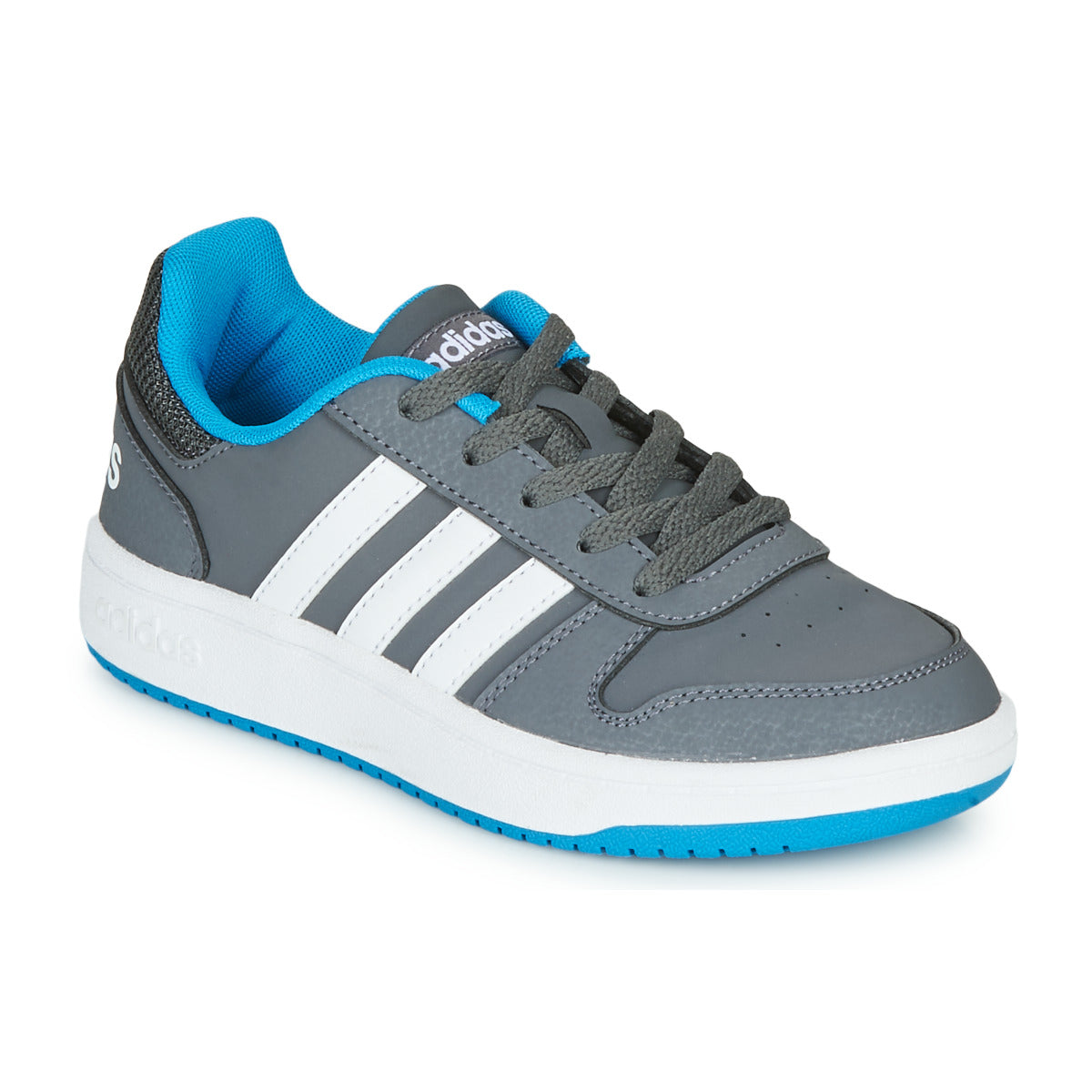 Scarpe bambini ragazza adidas HOOPS K Grigio