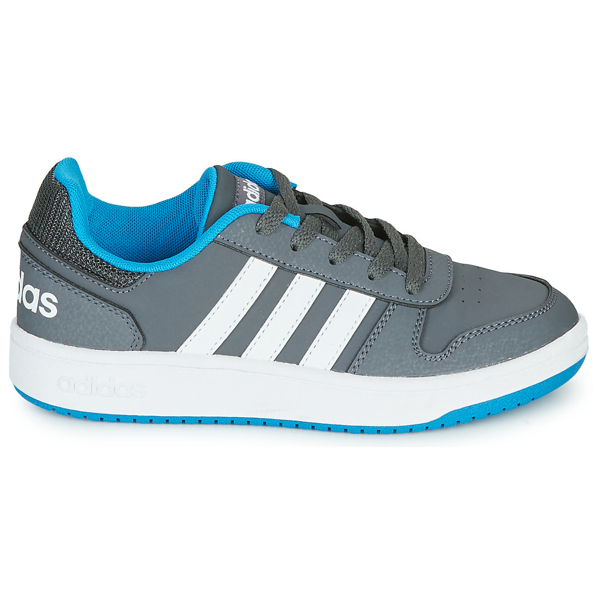 Scarpe bambini ragazza adidas HOOPS K Grigio