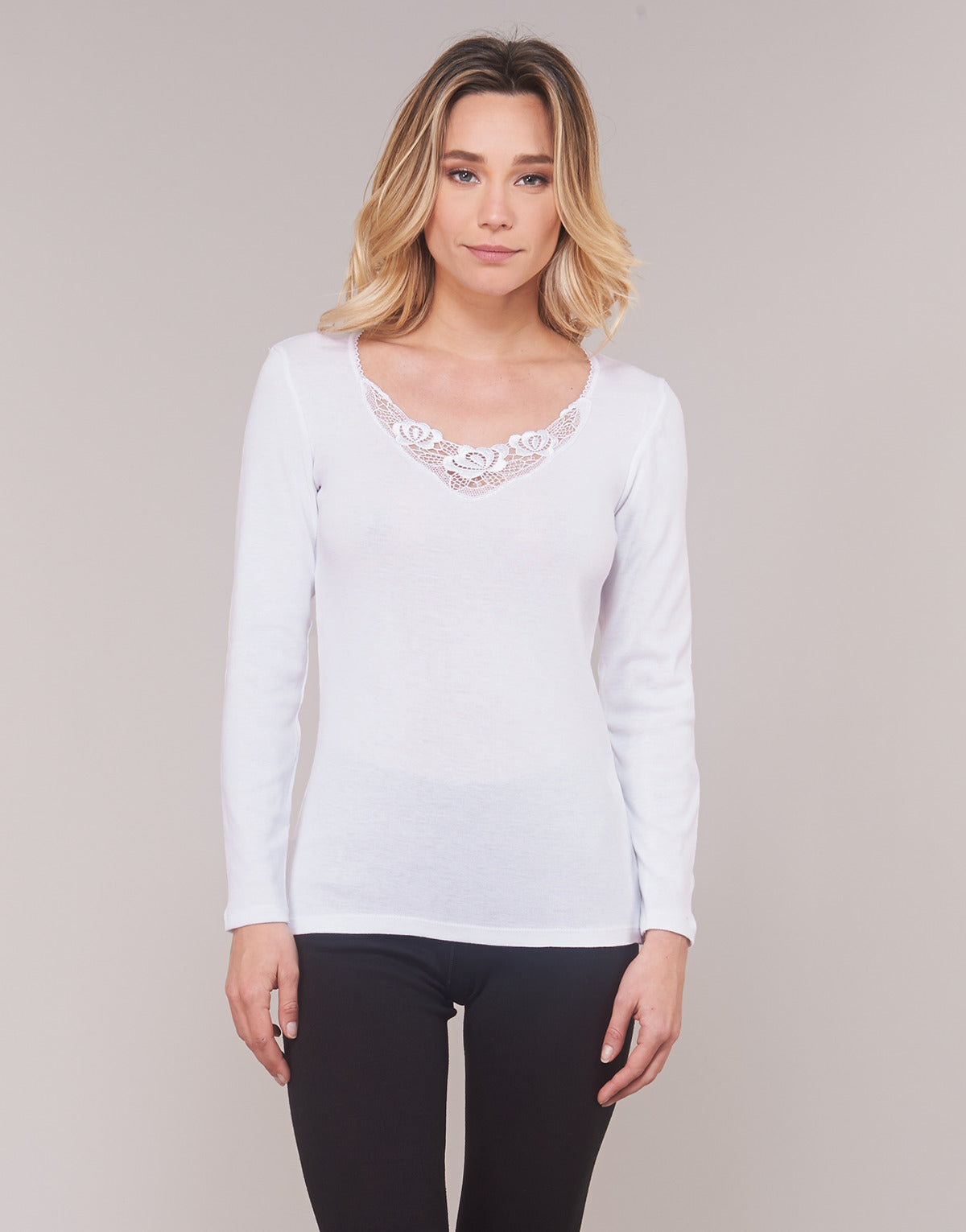 Maglietta intima Donna Damart CLASSIC GRADE 3 Bianco