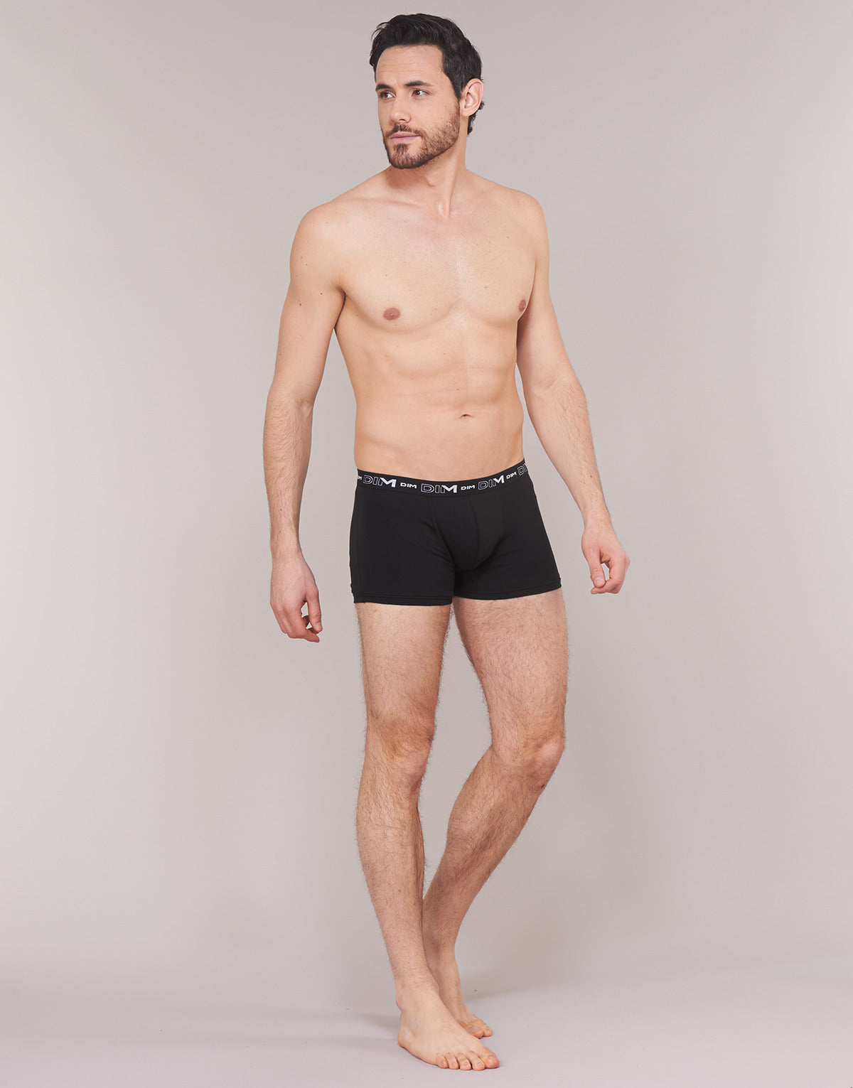 Boxer Uomo DIM COTON STRETCH X3 Nero