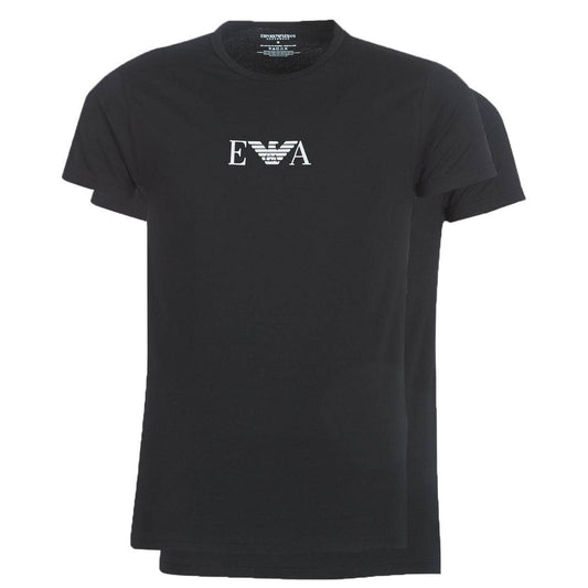 T-shirt Uomo Emporio Armani CC715-PACK DE 2 Nero