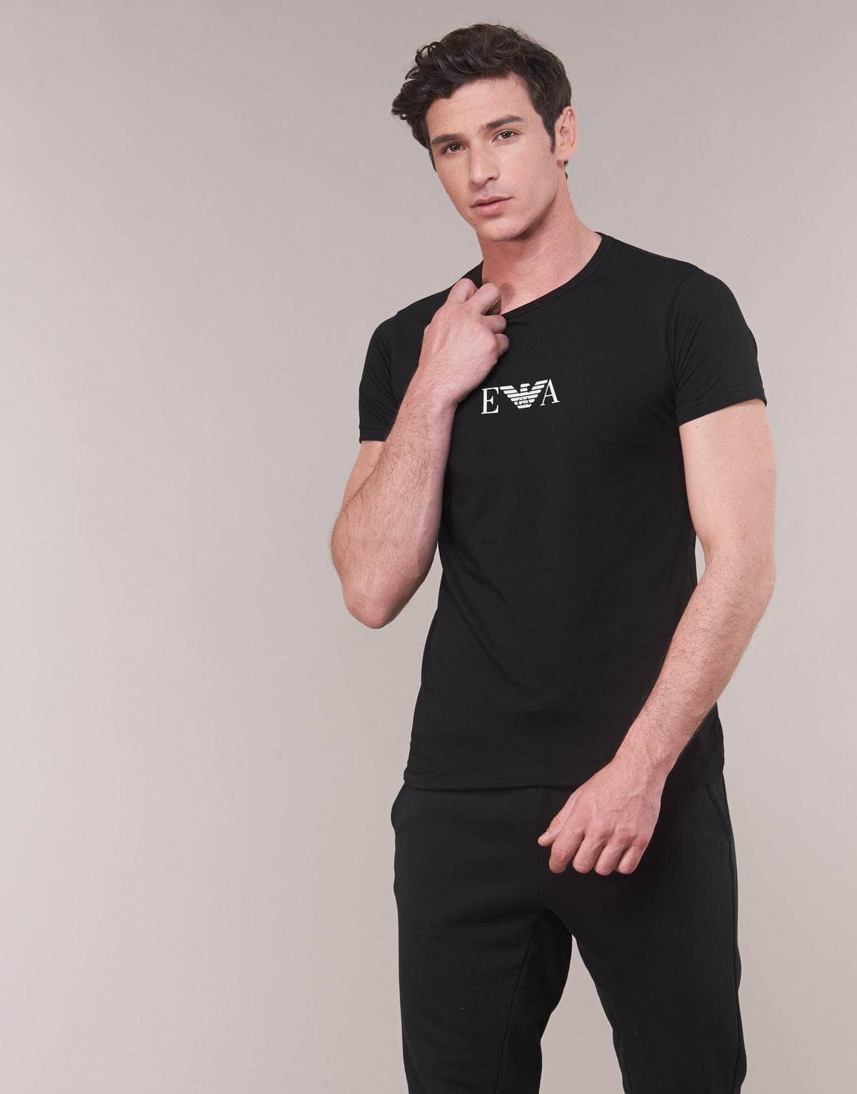 T-shirt Uomo Emporio Armani CC715-PACK DE 2 Nero