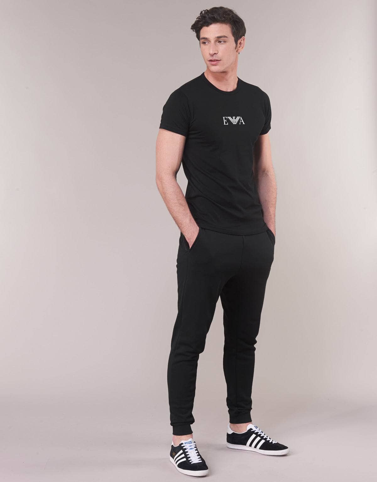 T-shirt Uomo Emporio Armani CC715-PACK DE 2 Nero