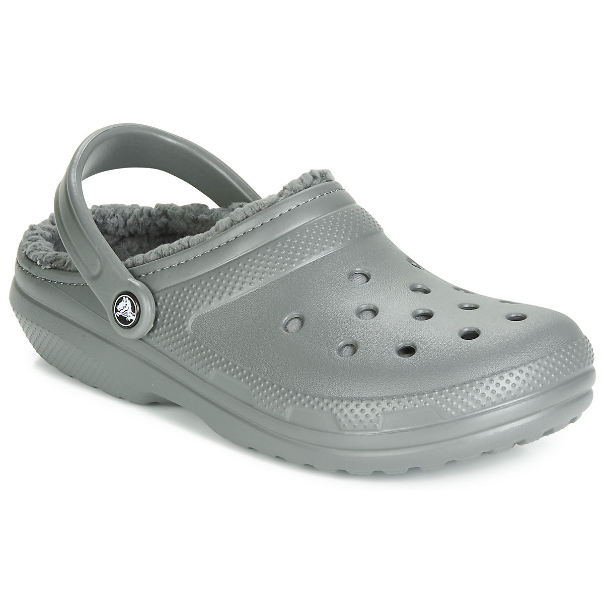 Scarpe Uomo Crocs CLASSIC LINED CLOG Grigio