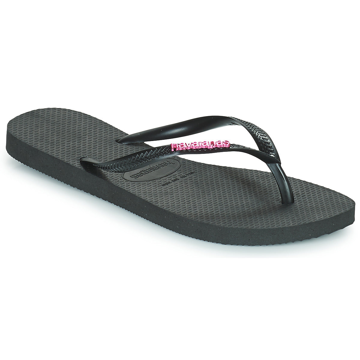 Infradito Donna Havaianas SLIM LOGO METALLIC Nero
