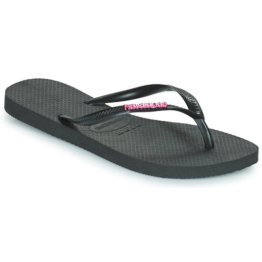Infradito Donna Havaianas SLIM LOGO METALLIC Nero