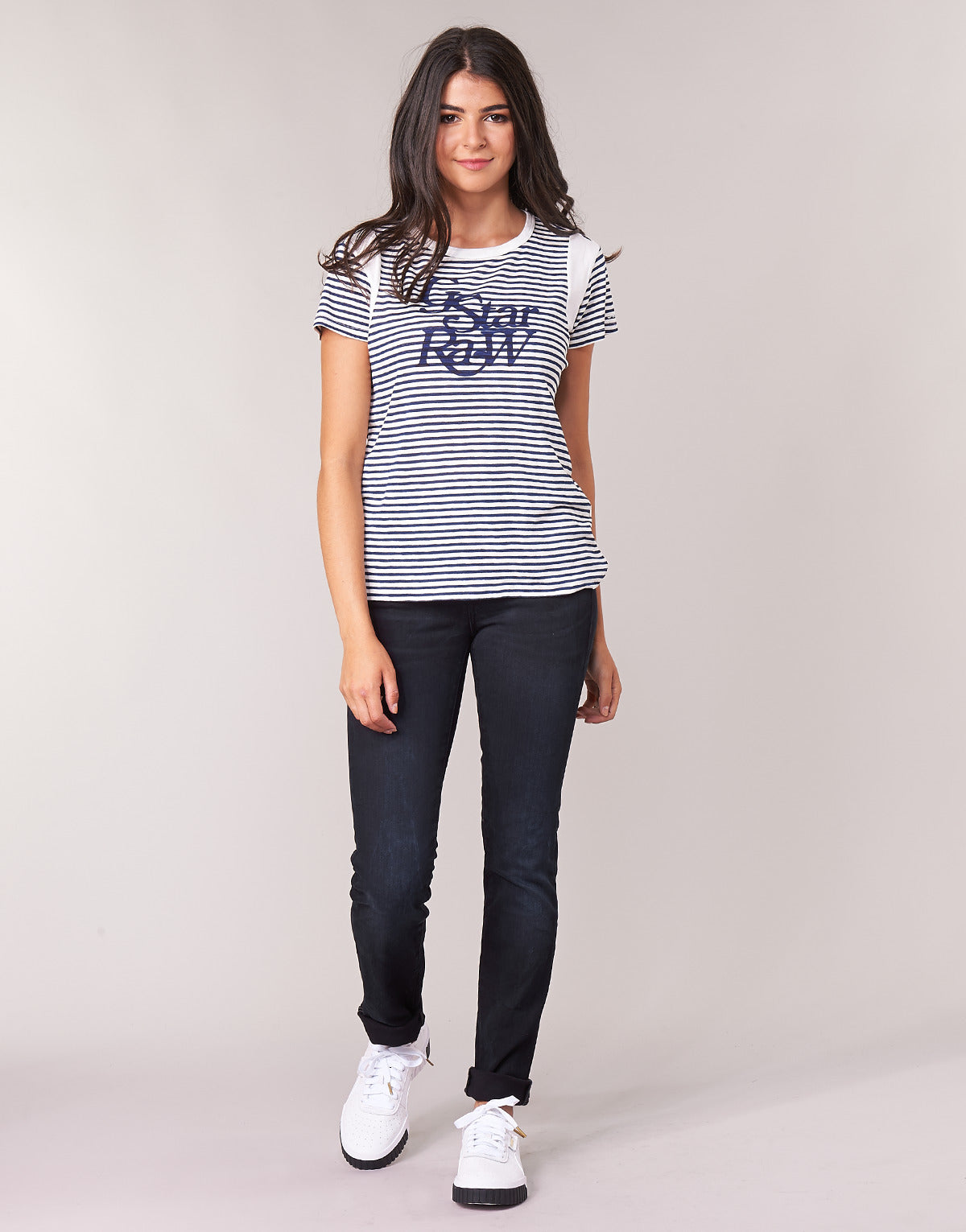 Jeans Donna G-Star Raw MIDGE MID STRAIGHT WMN Blu