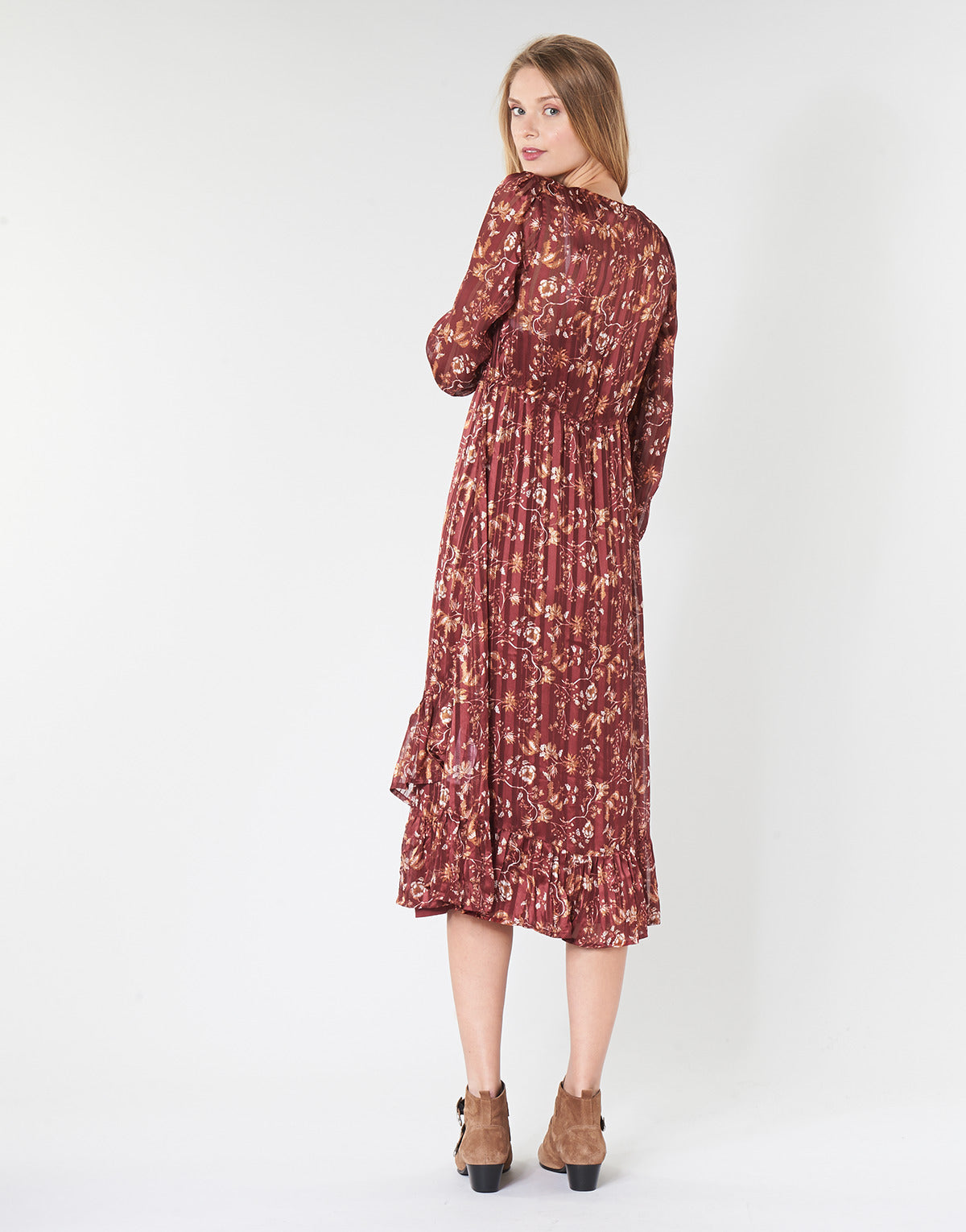 Abito lungo Donna Cream NILA Rosso