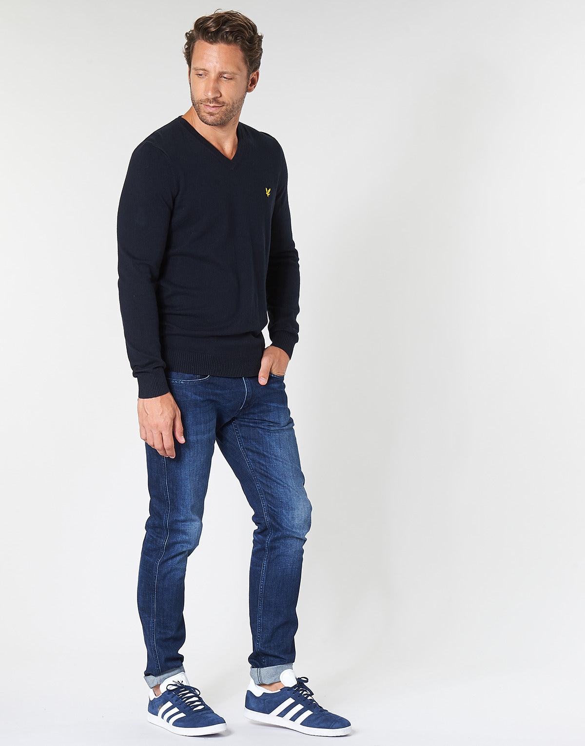 Maglione Uomo Lyle & Scott KN401VC-Z273 Marine